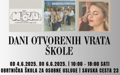 DANI OTVORENIH VRATA ŠKOLE OD 4. DO 6. LIPNJA 2025.